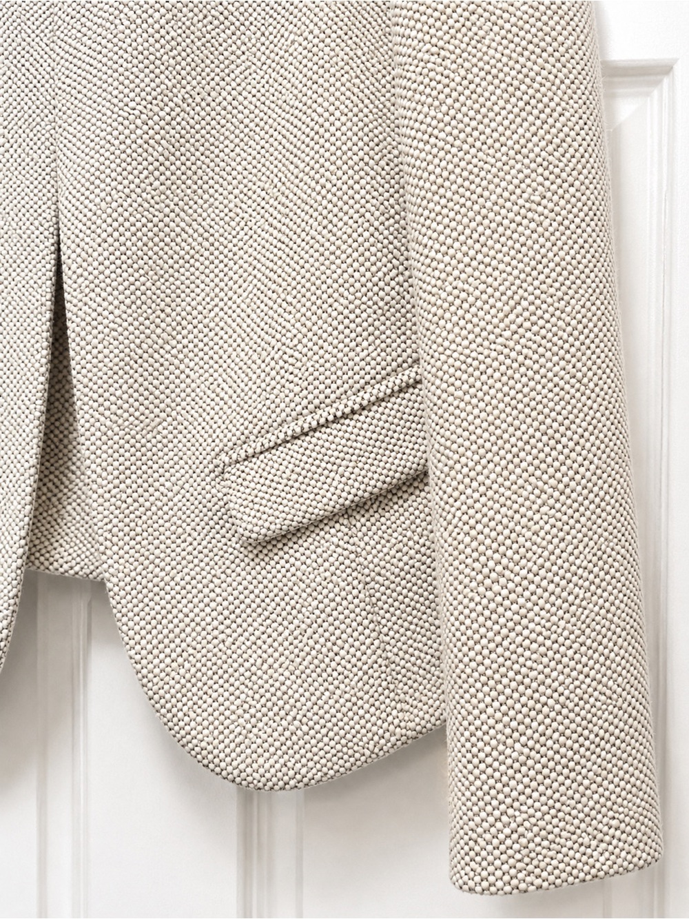 Rebecca Taylor Black & White Textured Collarless Blazer Size 4 Fall Ready! - Picture 5 of 6